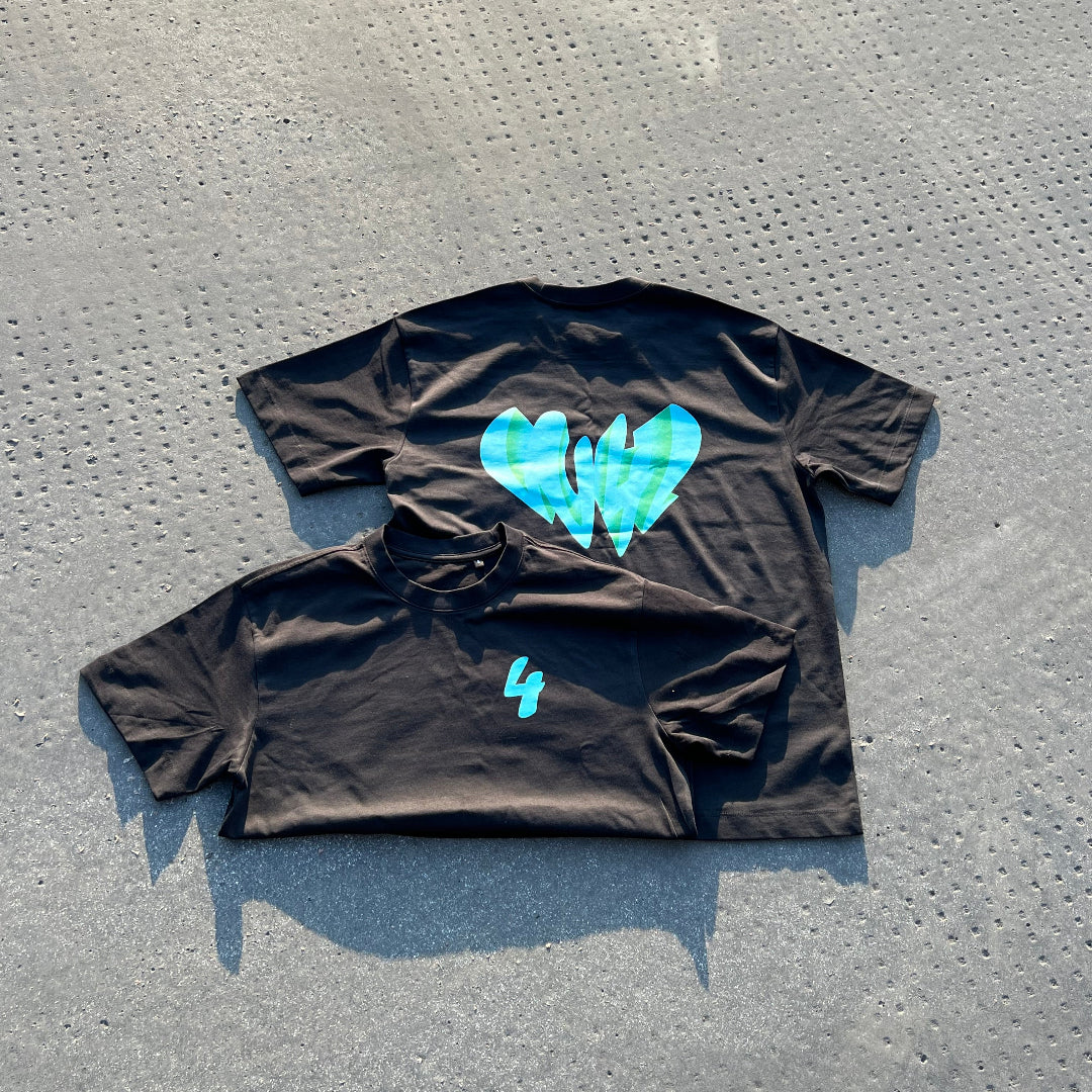 Love Heart T-Shirt - Teal Green