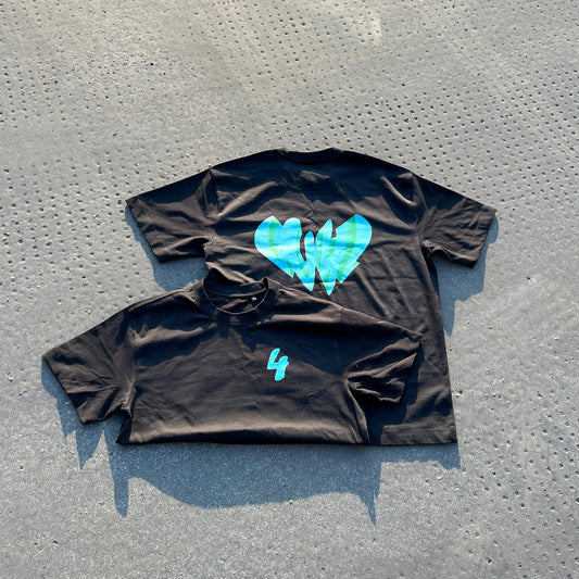 Love Heart T-Shirt - Teal Green